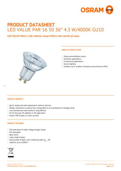 LED VALUE PAR16