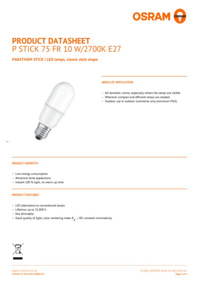 Osram led online stick 10w