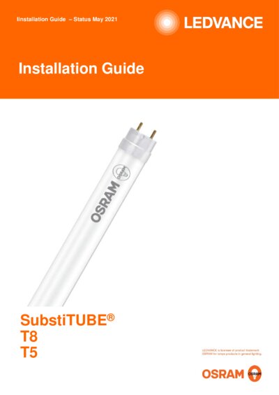 Osram Tube LED T8 SubstiTUBE Advanced (EM/Direct 230V) Standard Output 14W  2100lm - 840 Blanc Froid, 120cm - Équivalent 36W