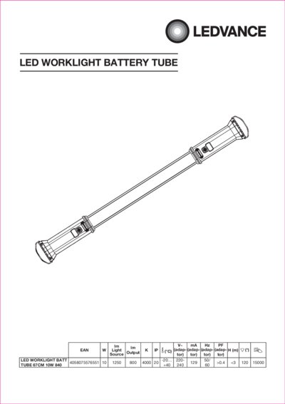 LEDVANCE Worklight Battery lampe travail LED 20 W