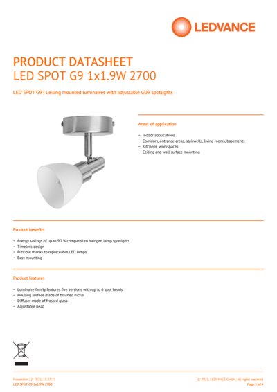 LED SPOT G9