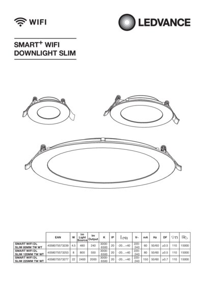 SMART RECESS SLIM DOWNLIGHT TW