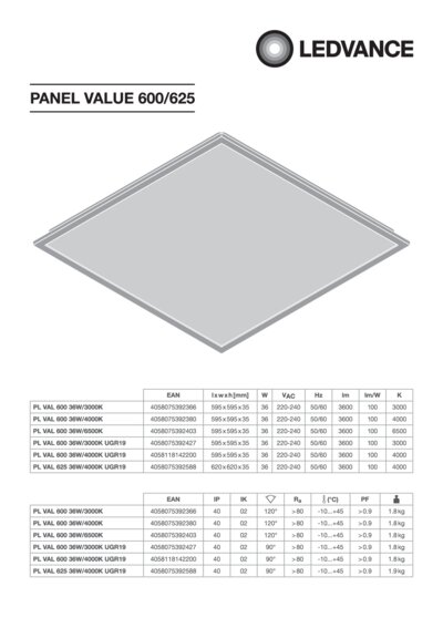 Osram led panel 600x600 sale
