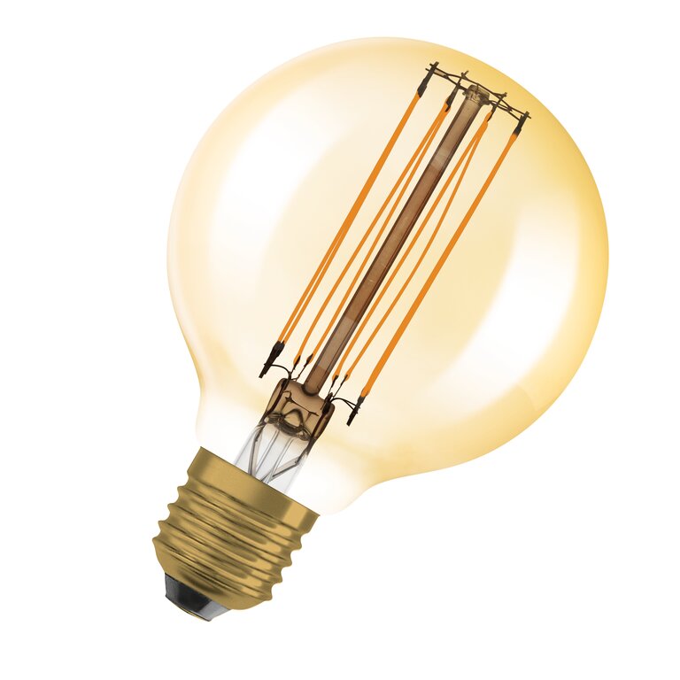 Ampoule LED à filament Vintage globe 6W, E27 2200K