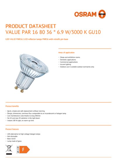 Osram led value gu10 sale