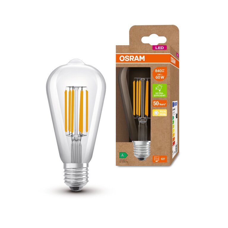 gambling hovedvej fungere LED LAMPS ENERGY CLASS A ENERGY EFFICIENCY FILAMENT CLASSIC EDISON |  LEDVANCE