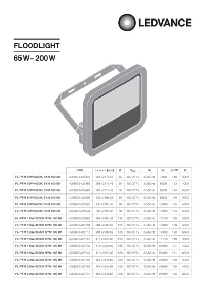 Plafonnier étanche Ledvance Osram 42W 6500K 1.2 mètres (2x36)  DPECOTH120042865