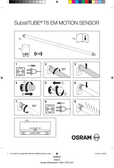 Led tube hot sale with motion sensor