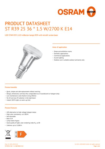 LED STAR R39