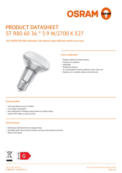 LED SUPERSTAR R80
