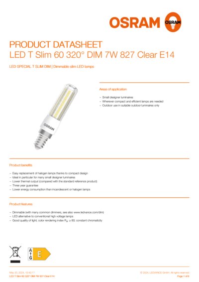 Osram special t slim e14 outlet
