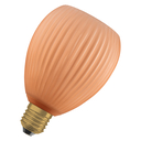 1906 DECOR LED FLAT LAMP 3.5W 827 E27 Non-DIM IN COLOURED GLASS OVAL ORANGE