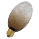 1906 DECOR LED FLAT LAMP 3.5W 827 E27 Non-DIM  IN CRACKED GLASS LONG BROWN