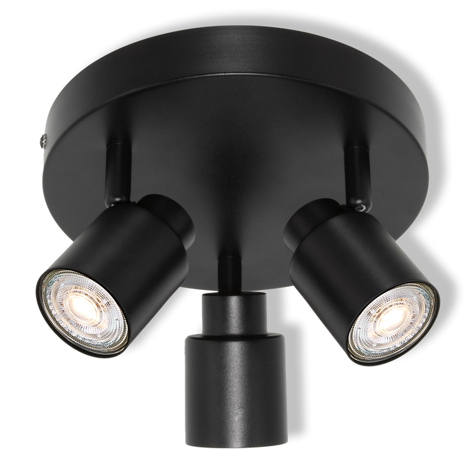 LED SPOT PRIMAL 3XGU10 PLATE BLACK