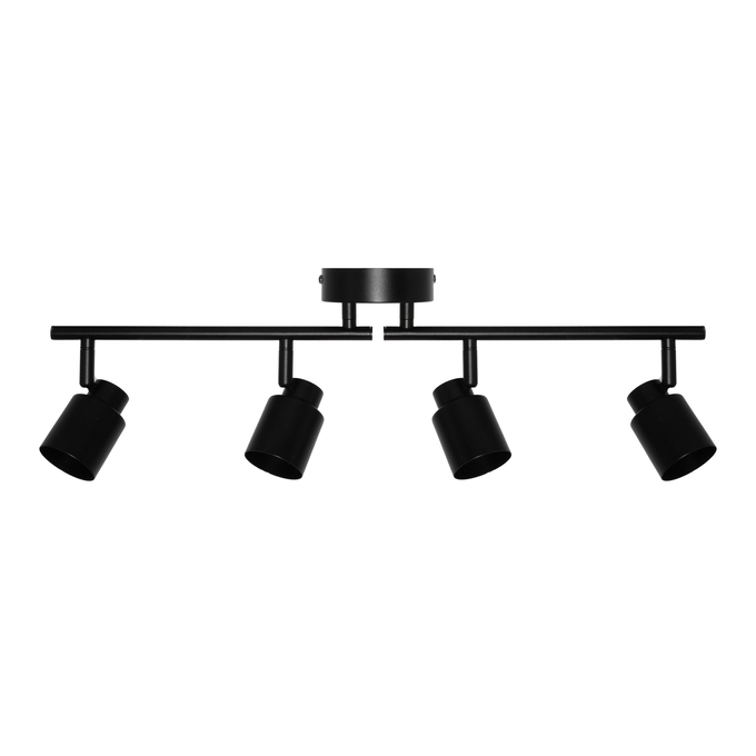 LED SPOT PRIMAL 4XGU10 BLACK white, backside