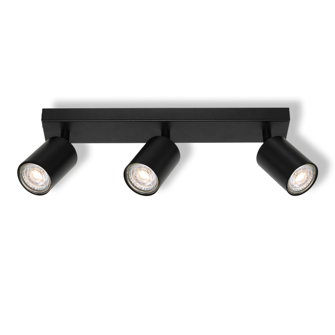 LED SPOT ELEMENTAL 3XGU10 BLACK