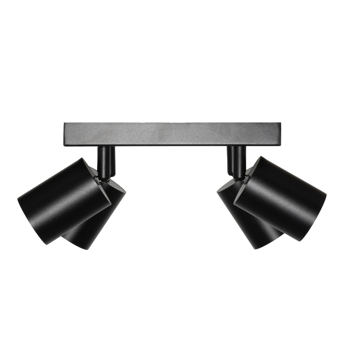 LED SPOT ELEMENTAL 4XGU10 PLATE BLACK white, backside