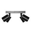LED SPOT ELEMENTAL 4XGU10 PLATE BLACK white, backside (thumbnail)