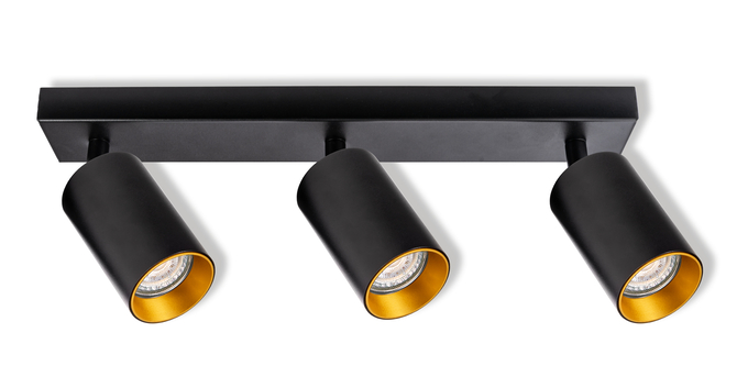 LED SPOT ETERNAL BLACK AND GOLD 3XGU10