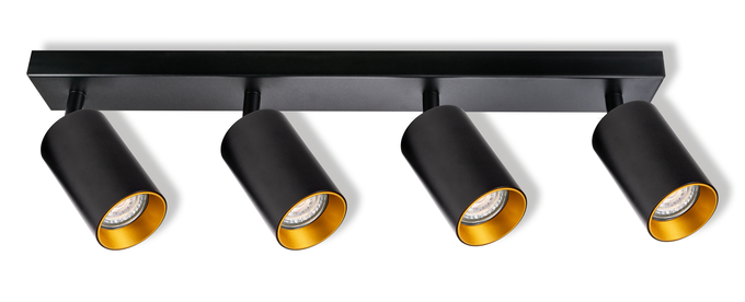LED SPOT ETERNAL BLACK AND GOLD 4XGU10