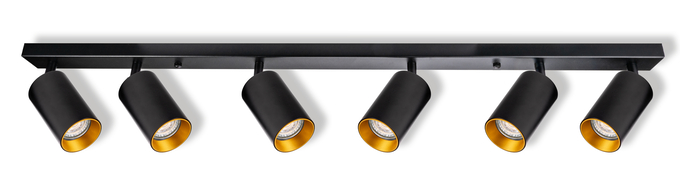 LED SPOT ETERNAL BLACK AND GOLD 6XGU10