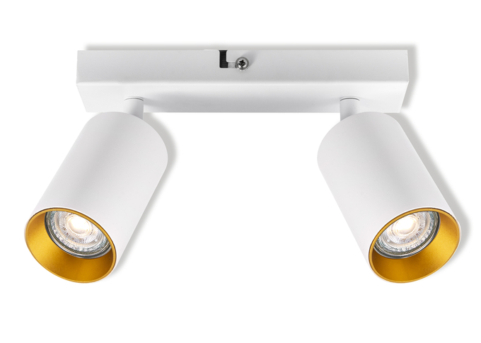 LED SPOT ETERNAL WHITE AND GOLD 2XGU10