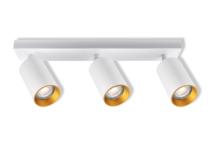 LED SPOT ETERNAL WHITE AND GOLD 3XGU10