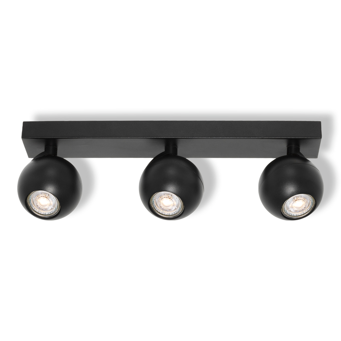 LED SPOT SPHERAL BLACK 3XGU10