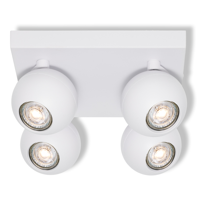 LED SPOT SPHERAL WHITE 4XGU10 PLATE