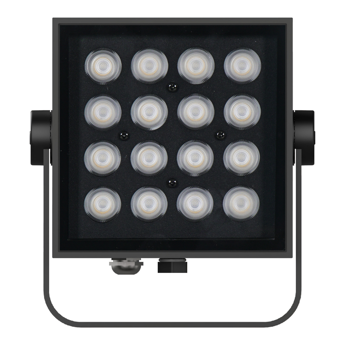 Floodlight Square 36W 830 SYM10 BK white, upright