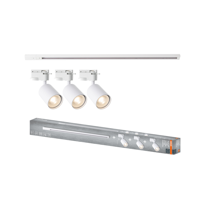 Ready set 1-phase tracking system ELEMENTAL 1M GU10 WHITE