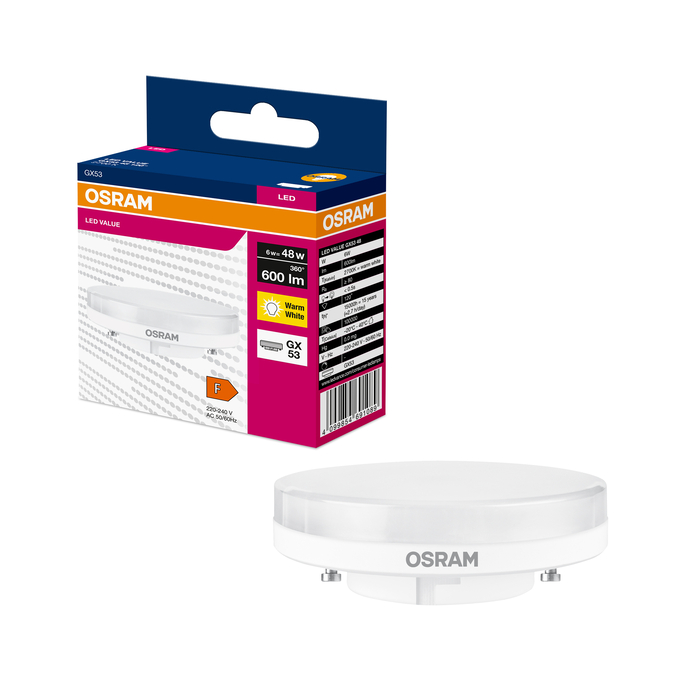 LED PIN GX53 6W 827 Kombinirani snimak = Slika proizvoda + slika pakiranja