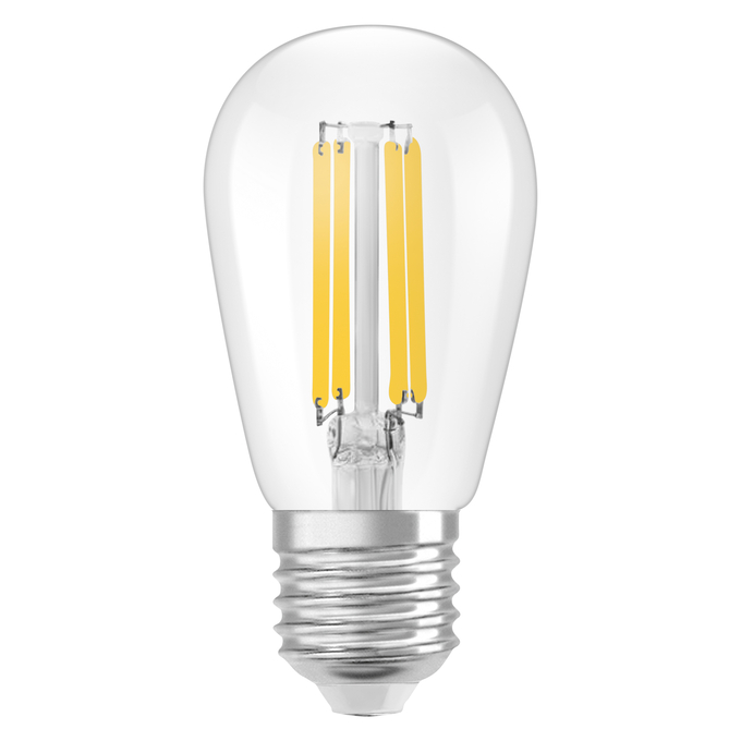 LED Superstar Mini Edison ST45 40 Filament DIM 3.4W 827 Clear E27 white, upright