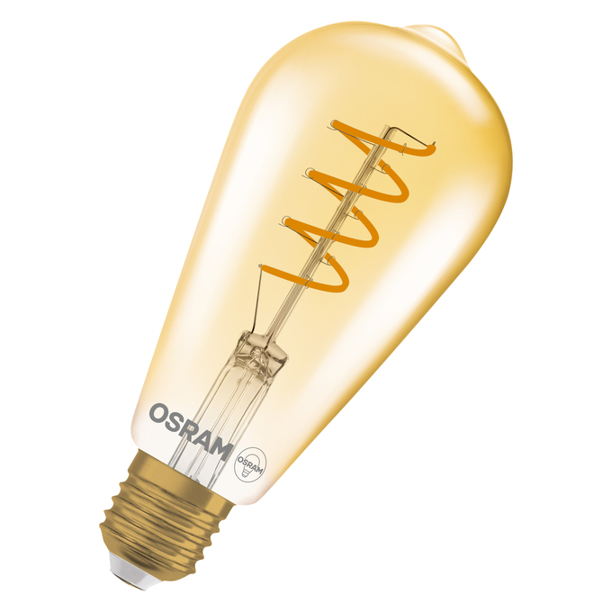 Vintage 1906 Edison 28 Filament 4W 820 Gold E27