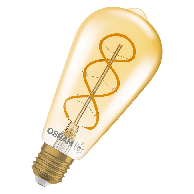 Vintage 1906 Edison 28 Filament DIM 4W 820 Gold E27
