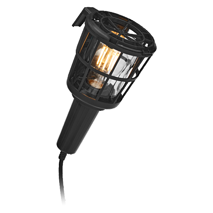 Handlamp E27 Black white, upright, sw. on