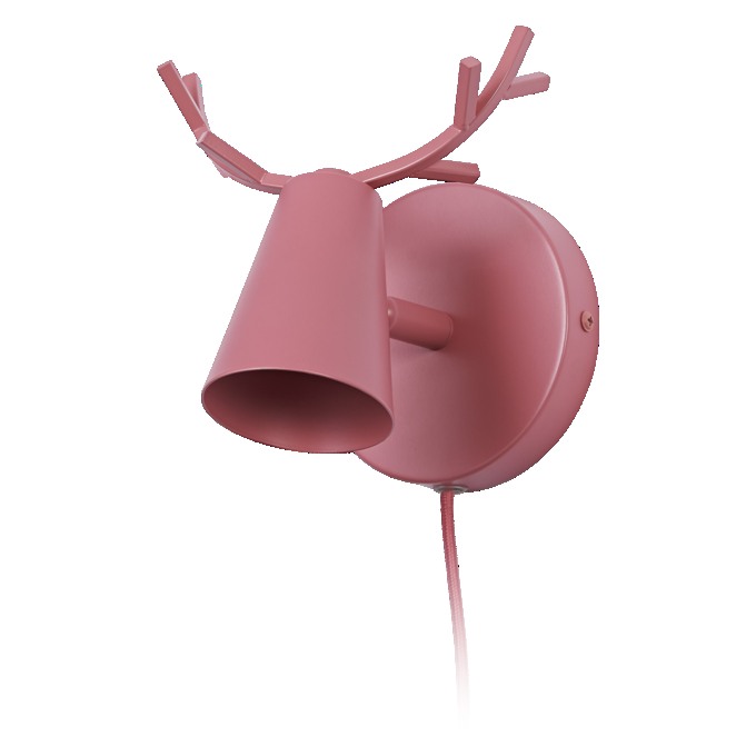 Wall Deer E14 Pink EU Plug