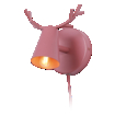 Wall Deer E14 Pink EU Plug white, upright, sw. on (thumbnail)