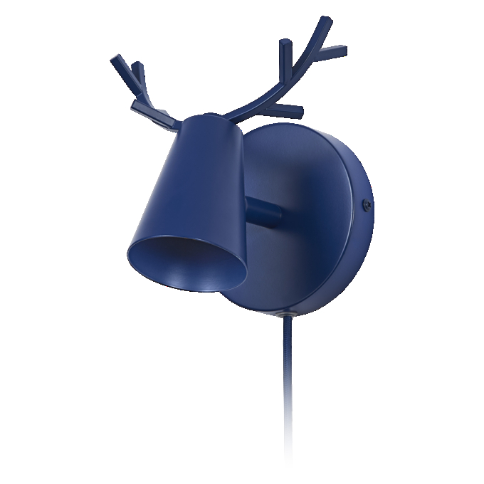 Wall Deer E14 Blue EU Plug
