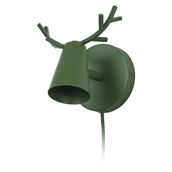 Wall Deer E14 Green EU Plug