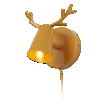 Wall Deer E14 Yellow EU Plug white, upright, sw. on (thumbnail)