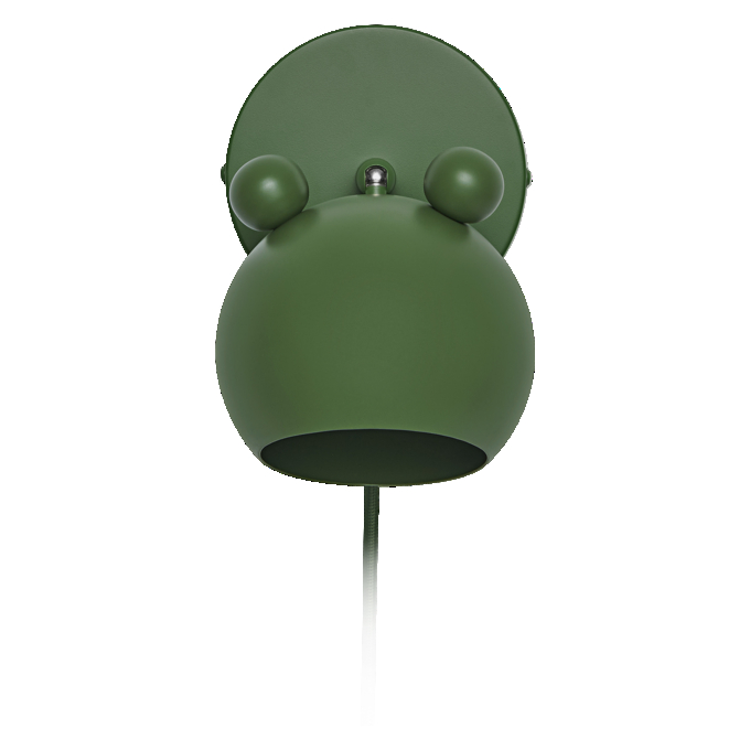 Wall Mouse E14 Green EU Plug white, upright, alternat