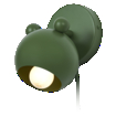 Wall Mouse E14 Green EU Plug white, upright, sw. on (thumbnail)