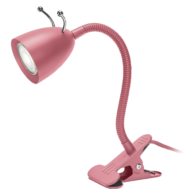 Clip Ant Flex GU10 Pink EU Plug white, upright, sw. on