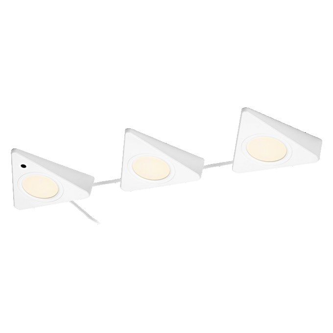 Undercabinet Triangle 11.5W CCT DIM White white, upright, sw. on