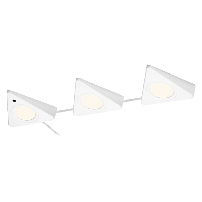 Undercabinet Triangle 11.5W CCT DIM White white, upright, sw. on