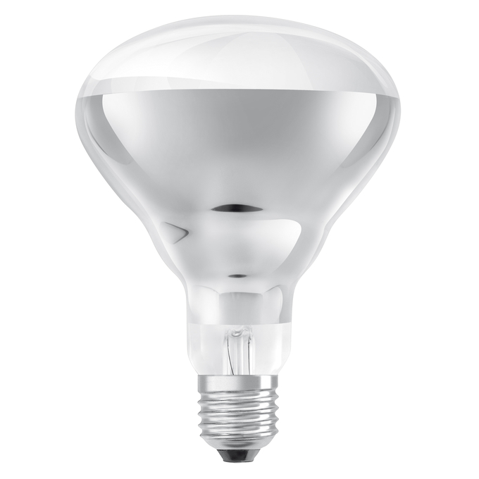 Infrared BR40 250W 240V E27 CLEAR white, upright