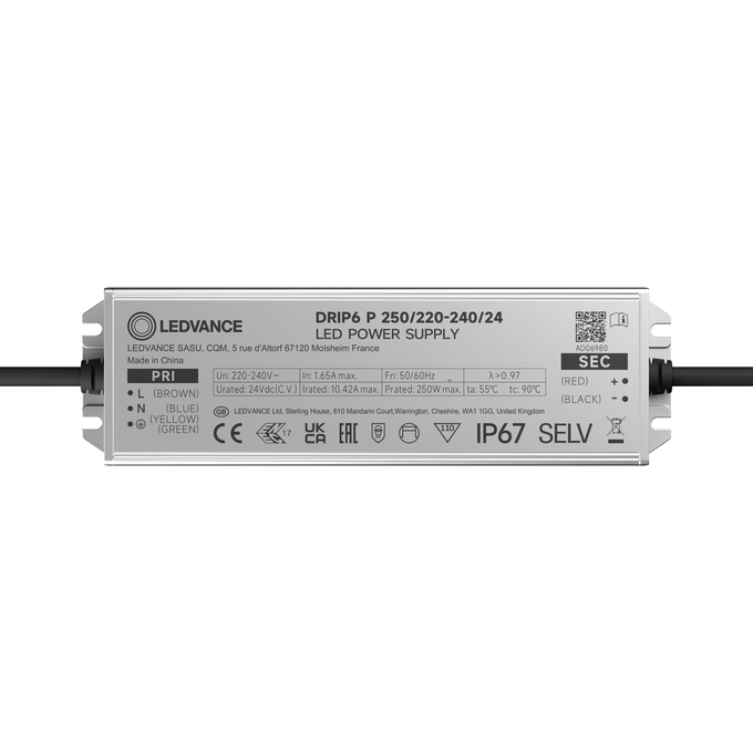 DRIP6 P 250/220-240/24 white, upright