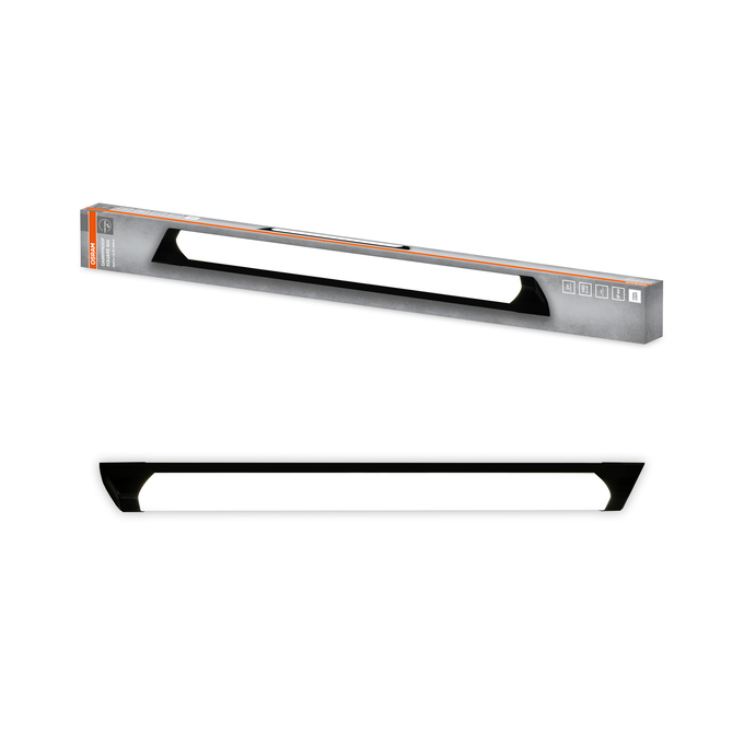 Damp-proof SQUARE 24W 840 IP44 BLACK Kombinirani snimak = Slika proizvoda + slika pakiranja