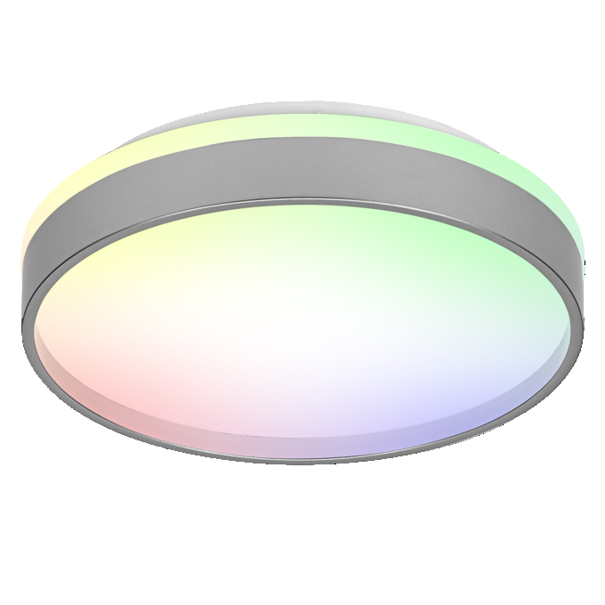 SMART+ MATTER Ceiling Gisela 300 mm 16W Silver Multicolour white, upright, sw. on
